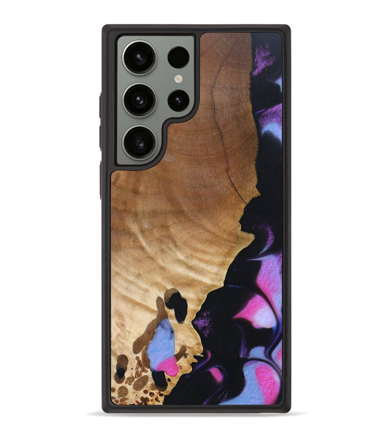 Galaxy S23 Ultra Wood+Resin Phone Case - Laverna (Purple, 633474)