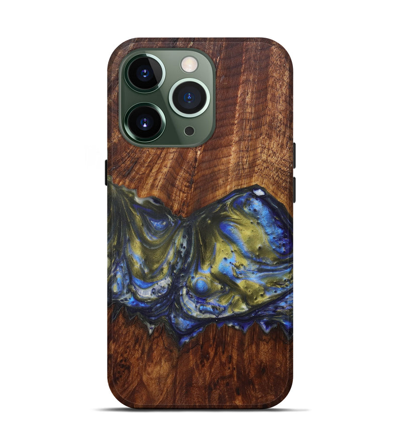 iPhone 13 Pro Wood+Resin Live Edge Phone Case - Peggy (Metallic, 626006)