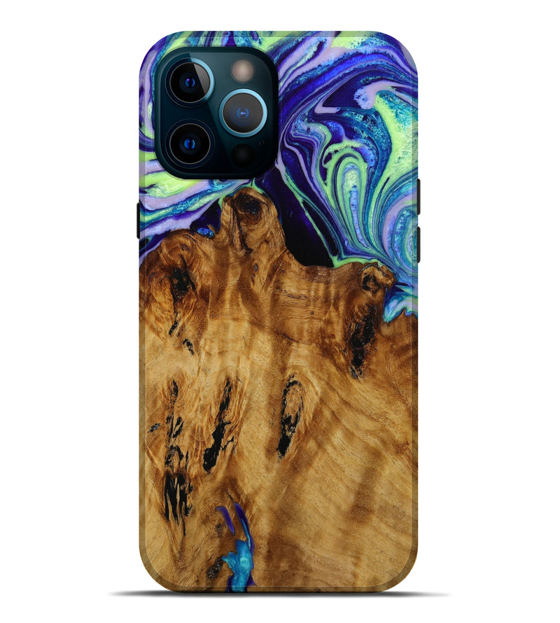 iPhone 12 Pro Max Wood+Resin Live Edge Phone Case - Kurt (Purple, 648584)