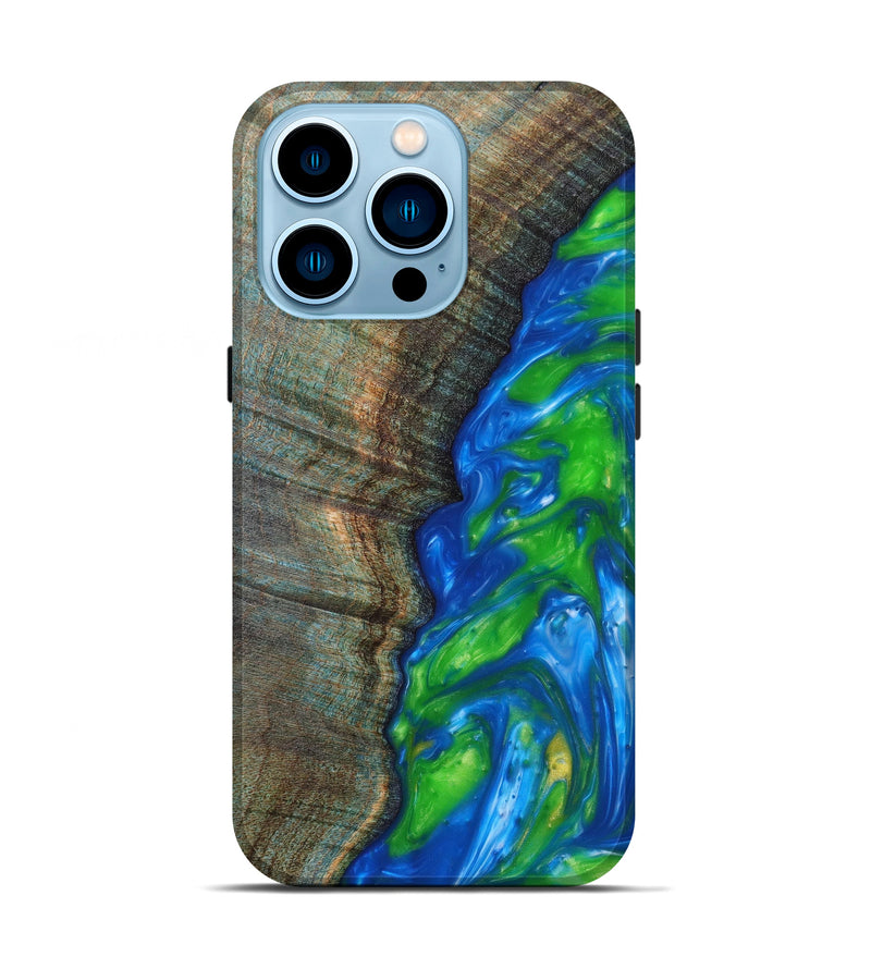 iPhone 14 Pro Wood+Resin Live Edge Phone Case - Brittani (Artist Pick, 626879)