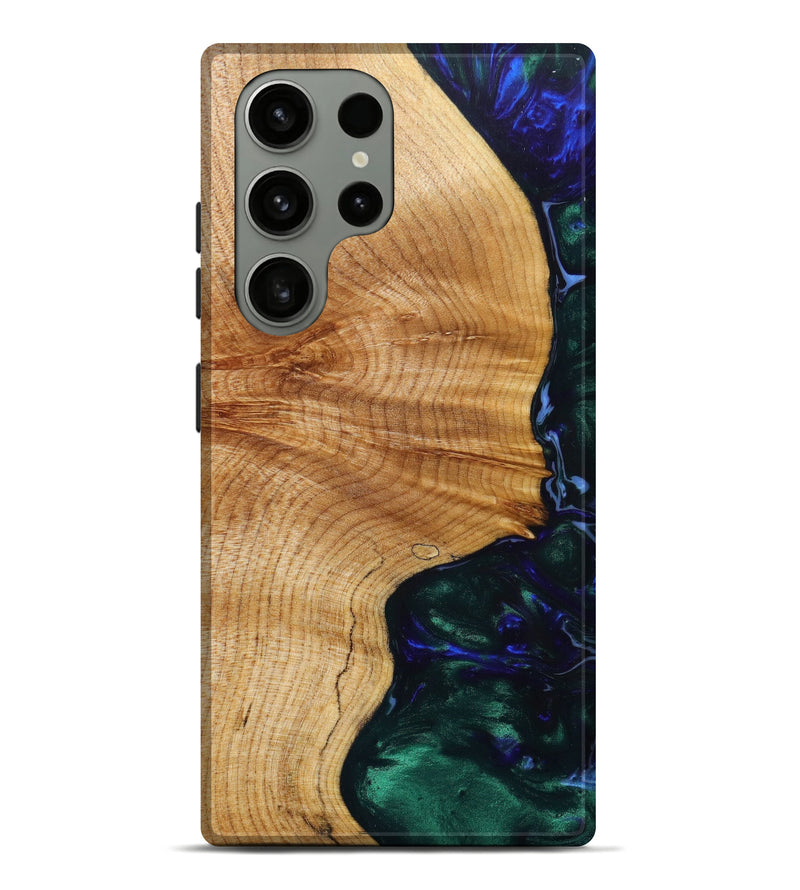 Galaxy S23 Ultra Wood+Resin Live Edge Phone Case - Lyric (Green, 630121)
