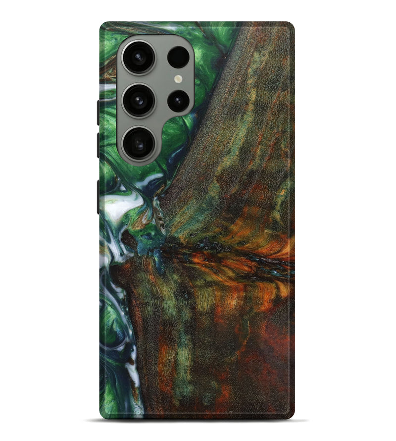 Galaxy S23 Ultra Wood+Resin Live Edge Phone Case - Karen (Green, 624537)