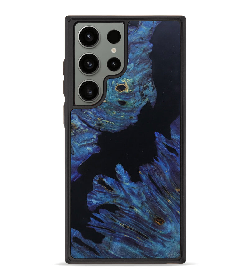 Galaxy S23 Ultra Wood+Resin Phone Case - Carmine (Black & White, 623313)