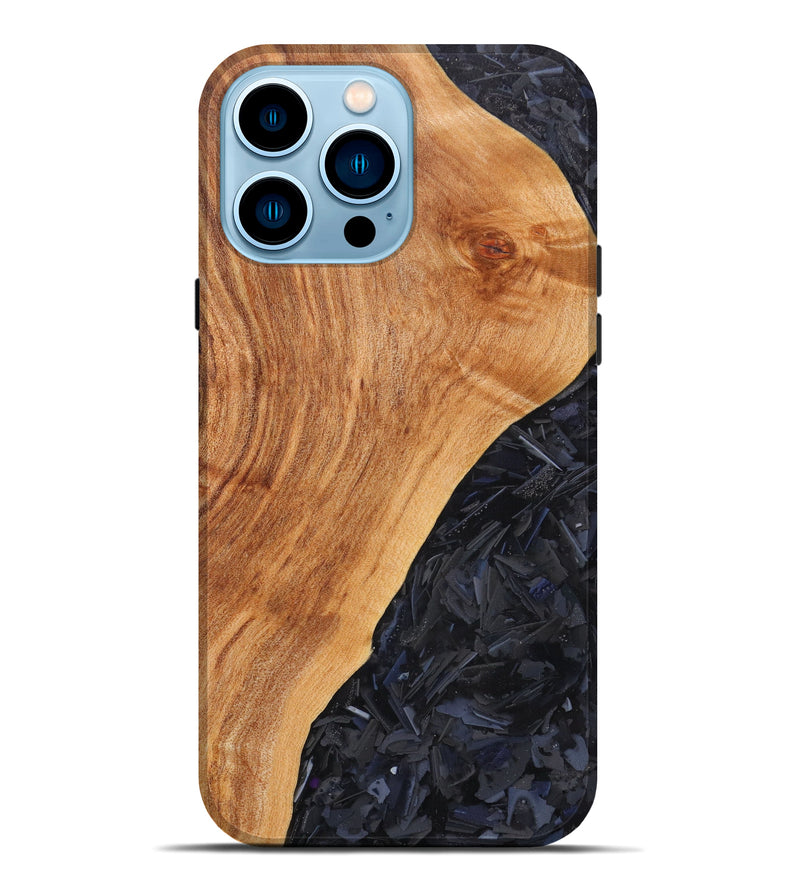 iPhone 14 Pro Max Wood+Resin Live Edge Phone Case - Zelma (Confetti, 604257)