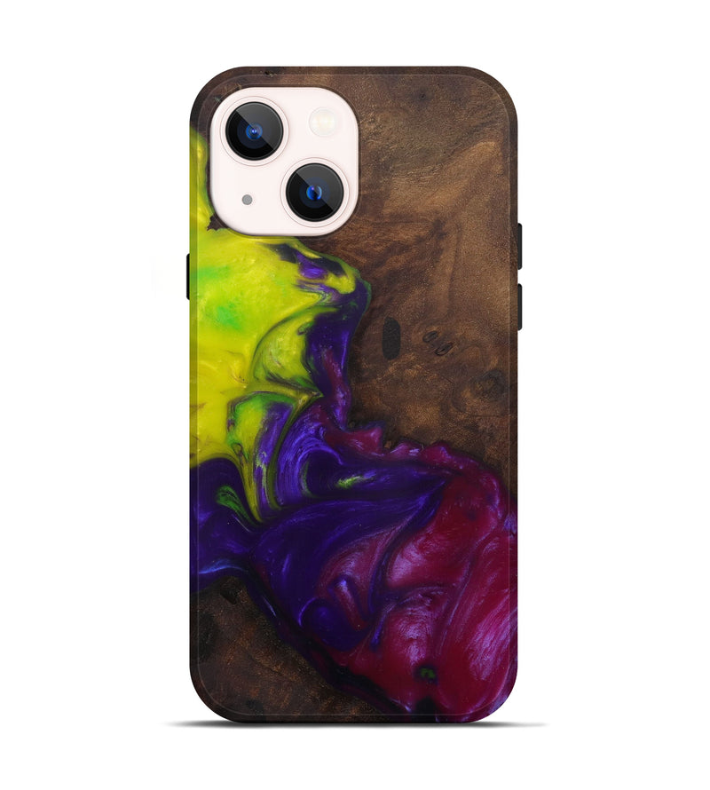 iPhone 13 Wood+Resin Live Edge Phone Case - Shandie (Purple, 585157)