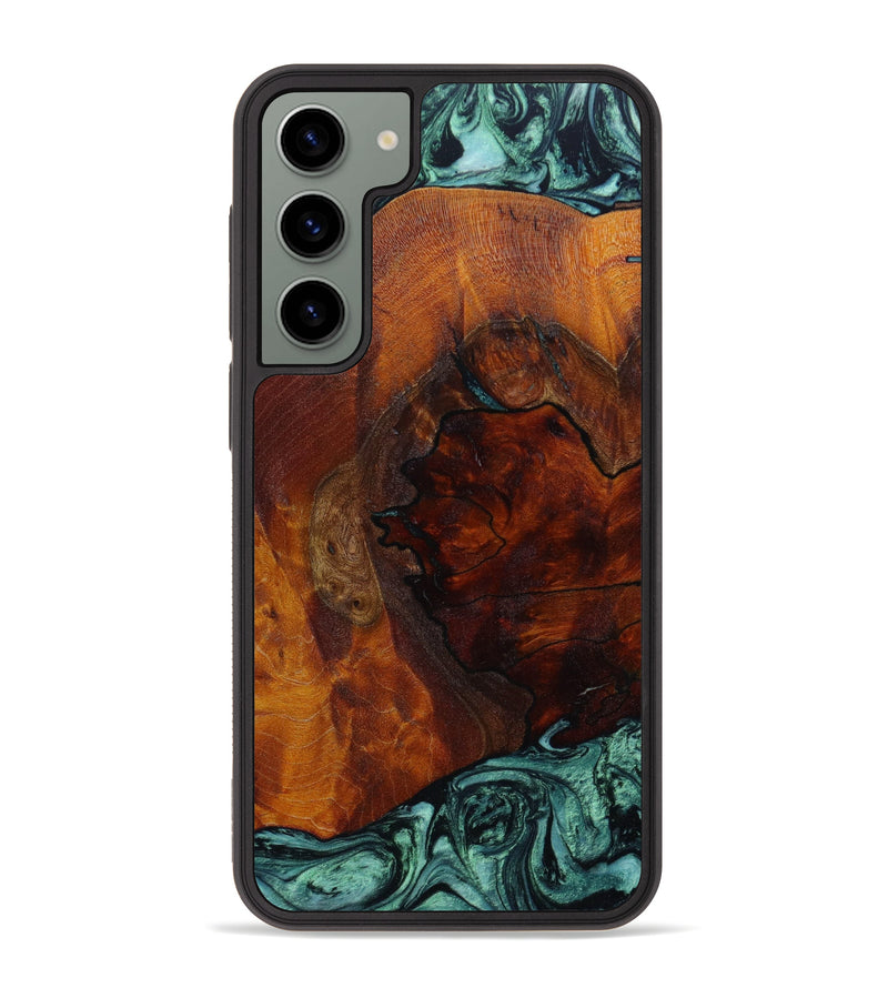 Galaxy S23 Plus Wood+Resin Phone Case - Earl (Green, 647446)