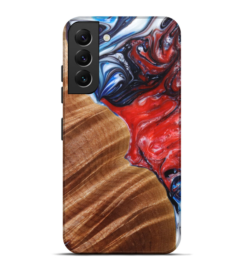 Galaxy S22 Plus Wood+Resin Live Edge Phone Case - Bexley (Dark Red, 611131)