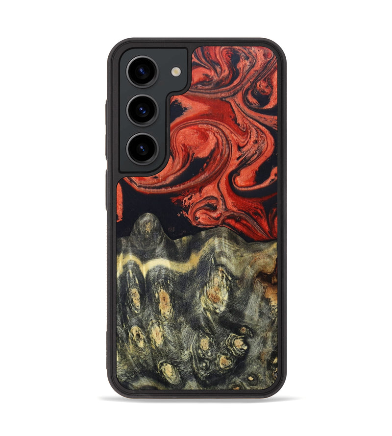 Galaxy S23 Wood+Resin Phone Case - Eboni (Red, 623584)