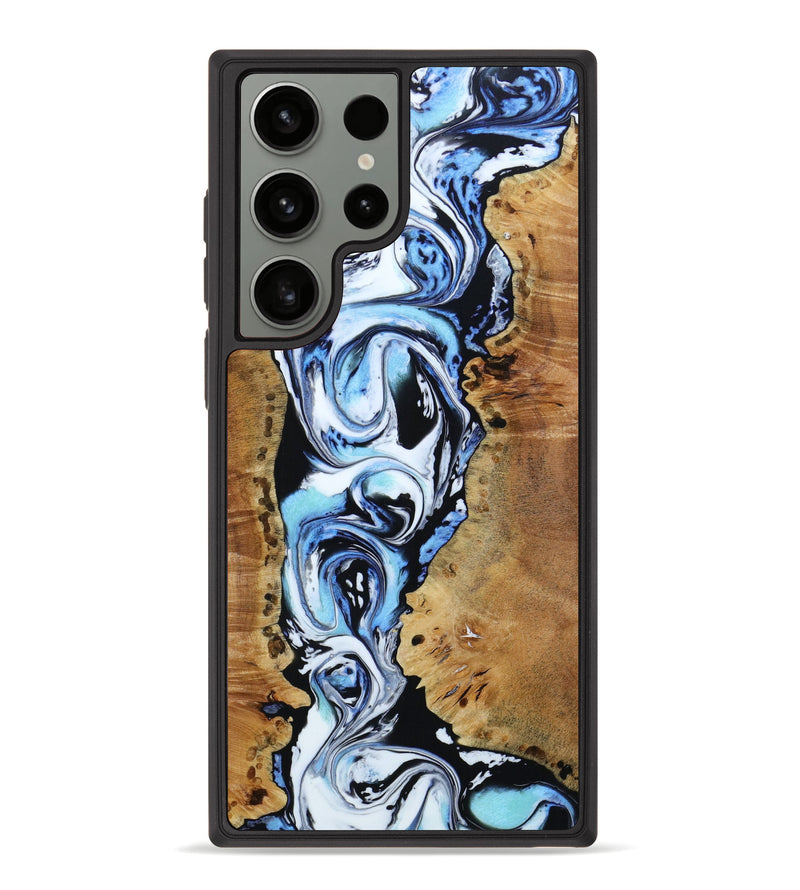Galaxy S23 Ultra Wood+Resin Phone Case - Maverick (Black & White, 646063)