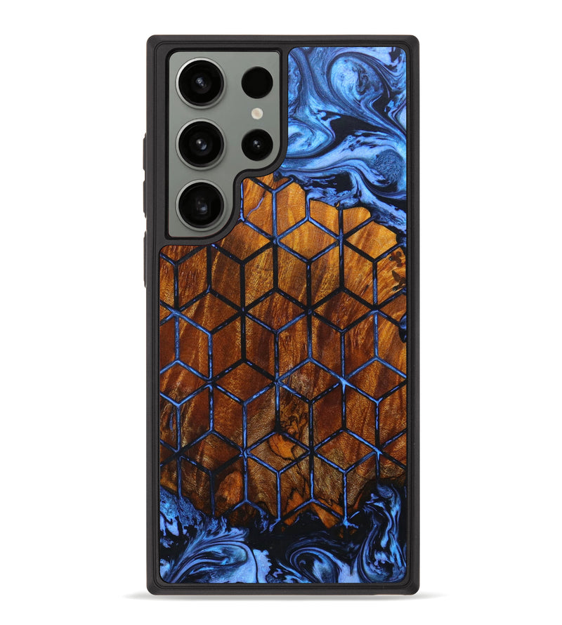 Galaxy S23 Ultra Wood+Resin Phone Case - Delbert (Pattern, 639810)