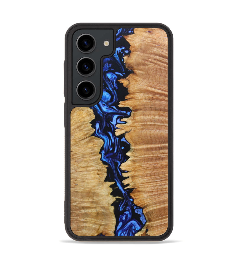 Galaxy S23 Wood+Resin Phone Case - Athena (Blue, 635844)
