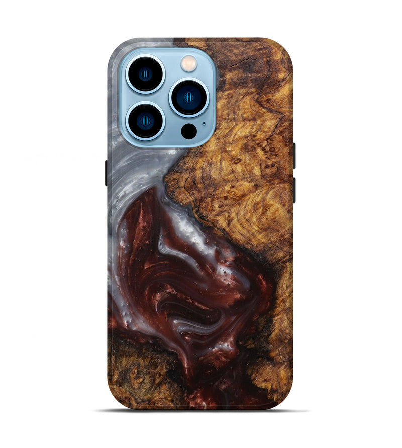 iPhone 14 Pro Wood+Resin Live Edge Phone Case - Fernandina (Metallic, 597345)
