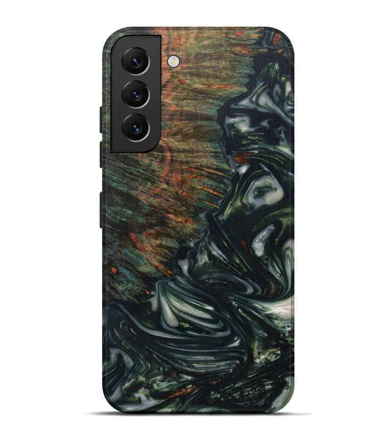 Galaxy S22 Plus Wood+Resin Live Edge Phone Case - Latia (Dark Green, 597259)