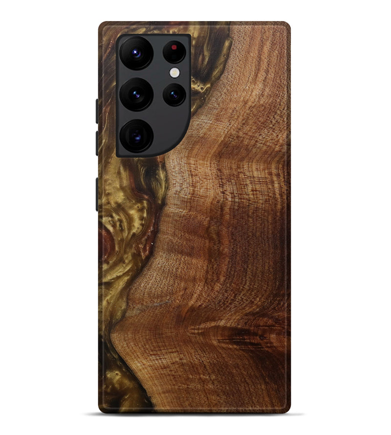 Galaxy S22 Ultra Wood+Resin Live Edge Phone Case - Hermia (Metallic, 591380)