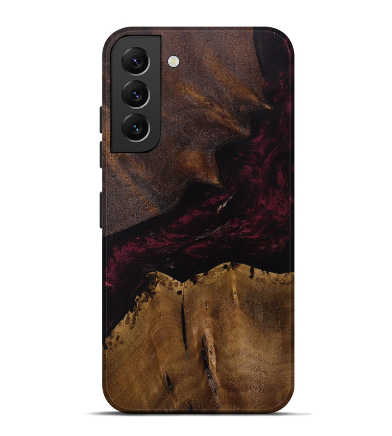 Galaxy S22 Plus Wood+Resin Live Edge Phone Case - Curt (Dark Red, 614582)