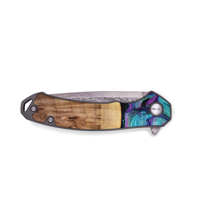 EDC Wood+Resin Pocket Knife - Rihanna (Purple, 644212)