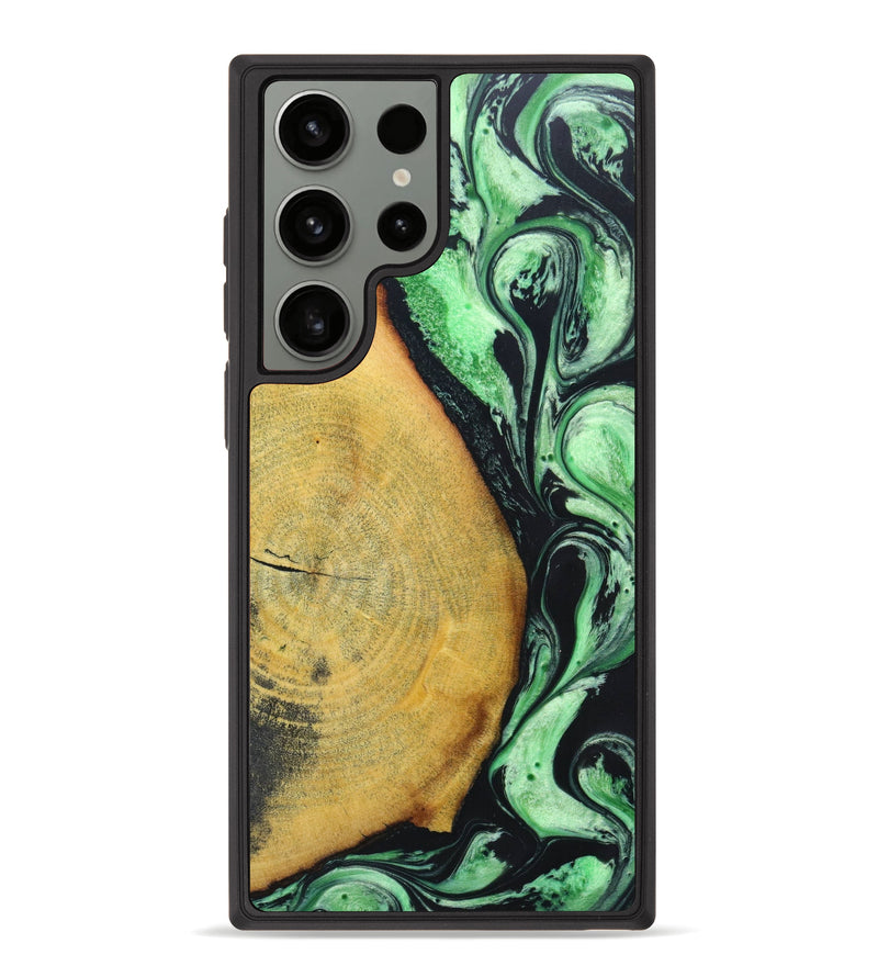 Galaxy S23 Ultra Wood+Resin Phone Case - Kason (Green, 632570)