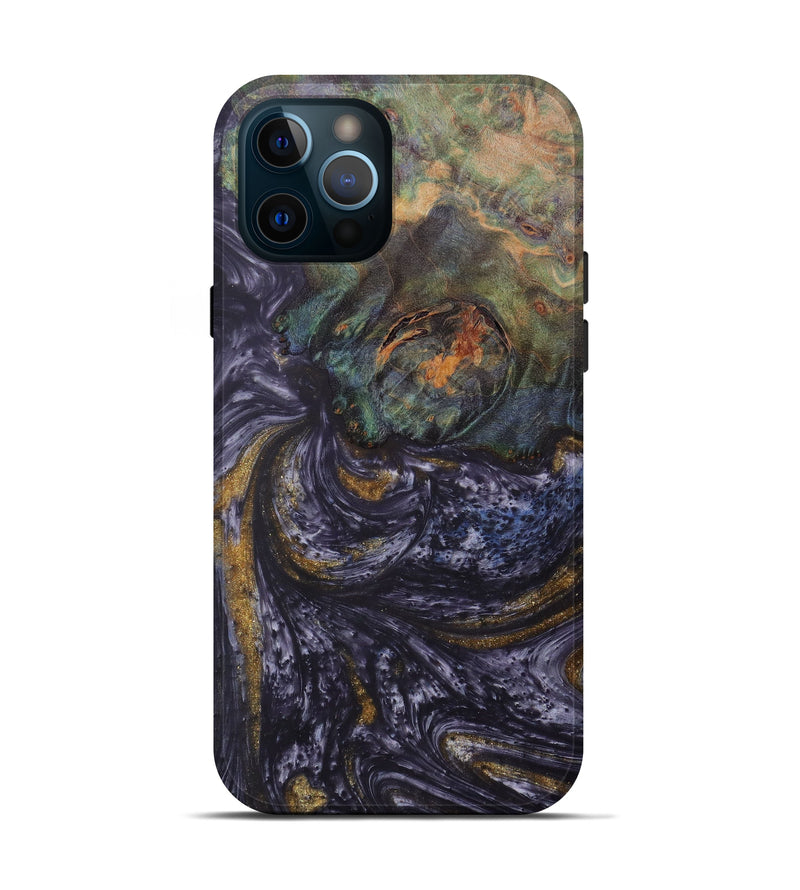 iPhone 12 Pro Wood+Resin Live Edge Phone Case - Sibyl (Purple, 604599)