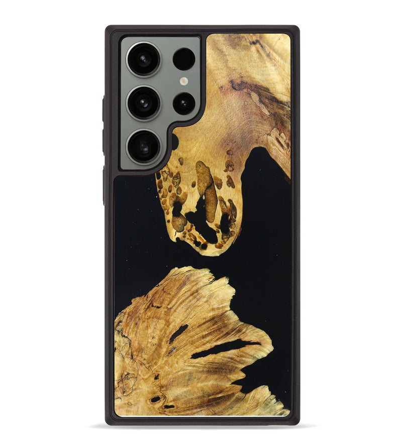 Galaxy S23 Ultra Wood+Resin Phone Case - Amy (Black & White, 625352)