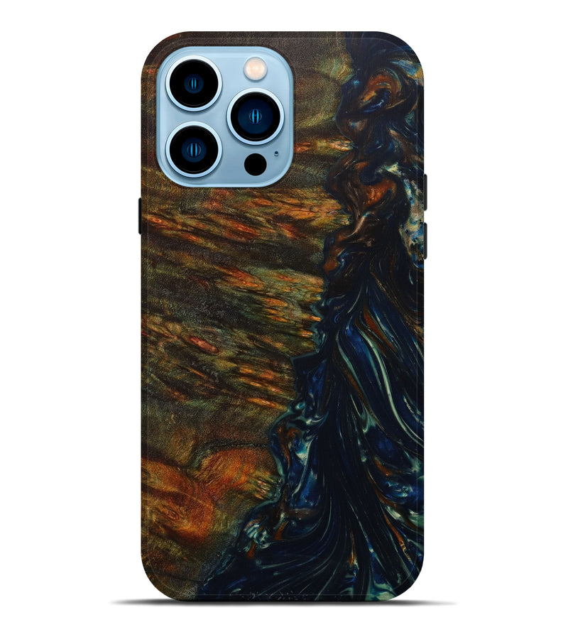 iPhone 14 Pro Max Wood+Resin Live Edge Phone Case - Reese (Artist Pick, 644479)