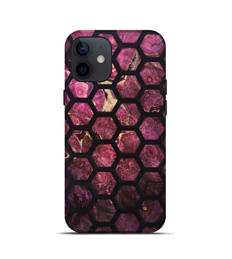 iPhone 12 mini Wood+Resin Live Edge Phone Case - Dina (Purple, 639280)