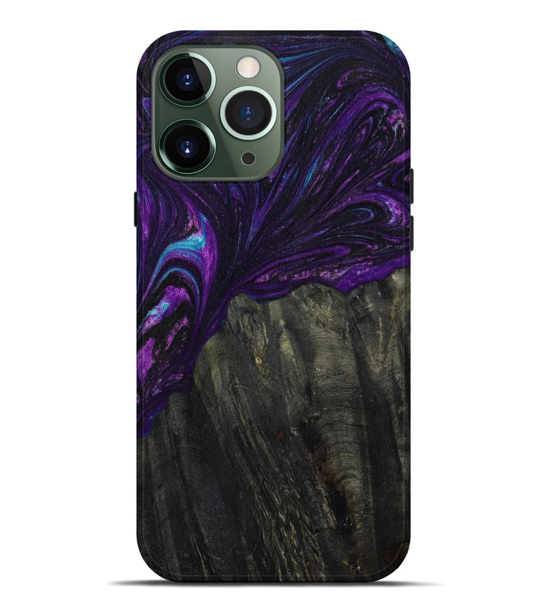 iPhone 13 Pro Max Wood+Resin Live Edge Phone Case - Matias (Purple, 645634)