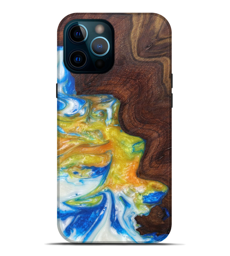 iPhone 12 Pro Max Wood+Resin Live Edge Phone Case - Lily (Artist Pick, 628973)