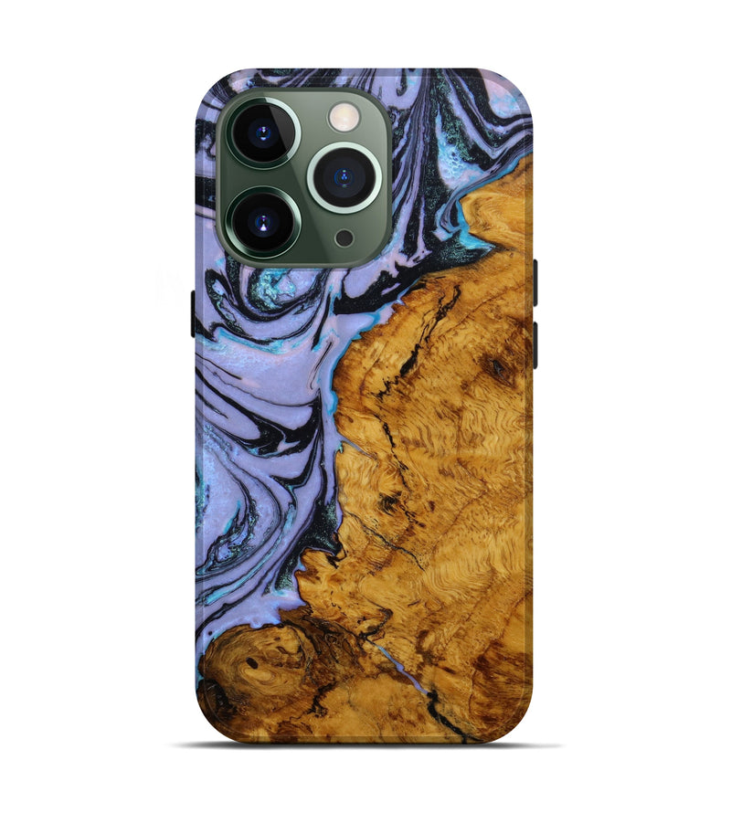 iPhone 13 Pro Wood+Resin Live Edge Phone Case - Jerome (Purple, 647379)