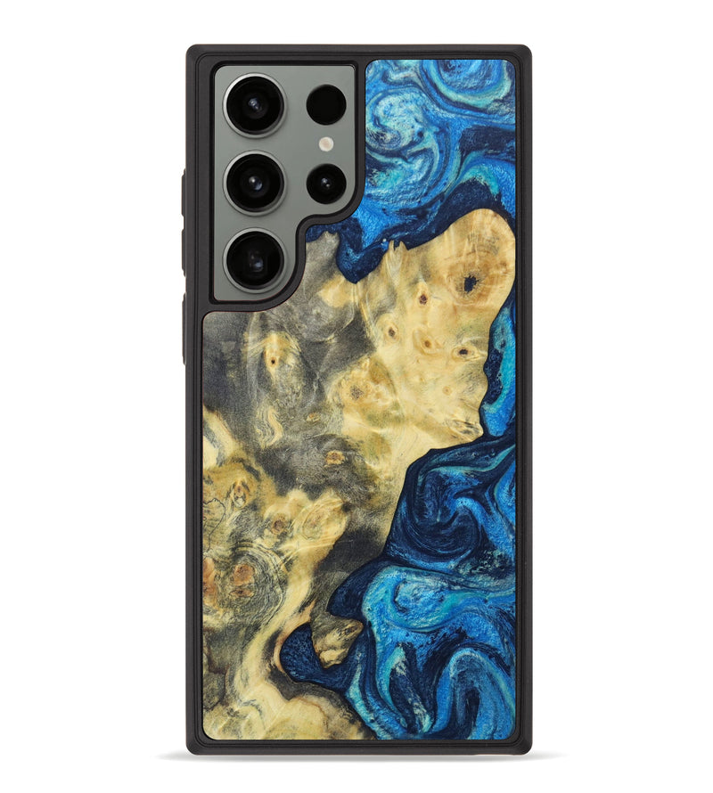 Galaxy S23 Ultra Wood+Resin Phone Case - Raylan (Blue, 621226)