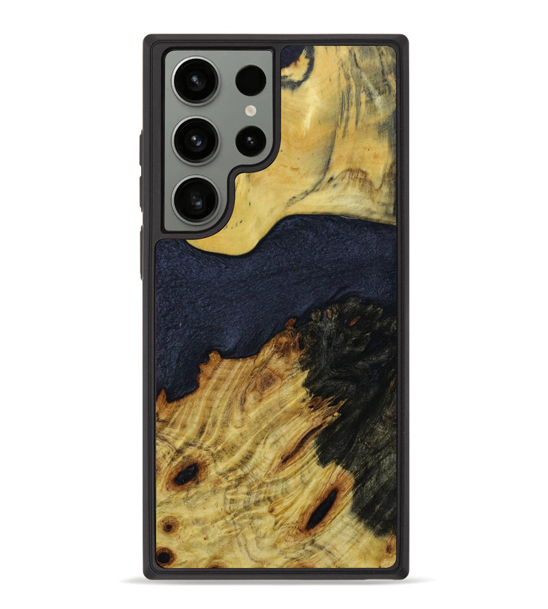 Galaxy S23 Ultra Wood+Resin Phone Case - Dulce (Black & White, 642128)