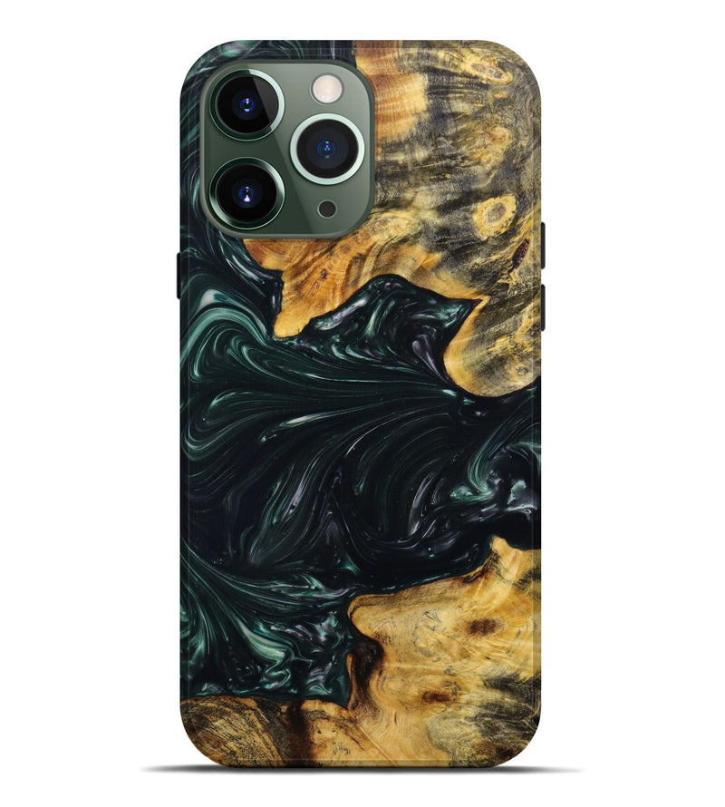 iPhone 13 Pro Max Wood+Resin Live Edge Phone Case - Sanjeev (Artist Pick, 633304)