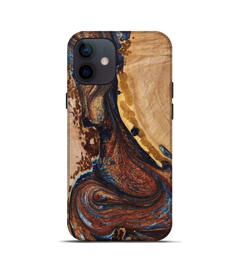 iPhone 12 mini Wood+Resin Live Edge Phone Case - Darren (Artist Pick, 637041)
