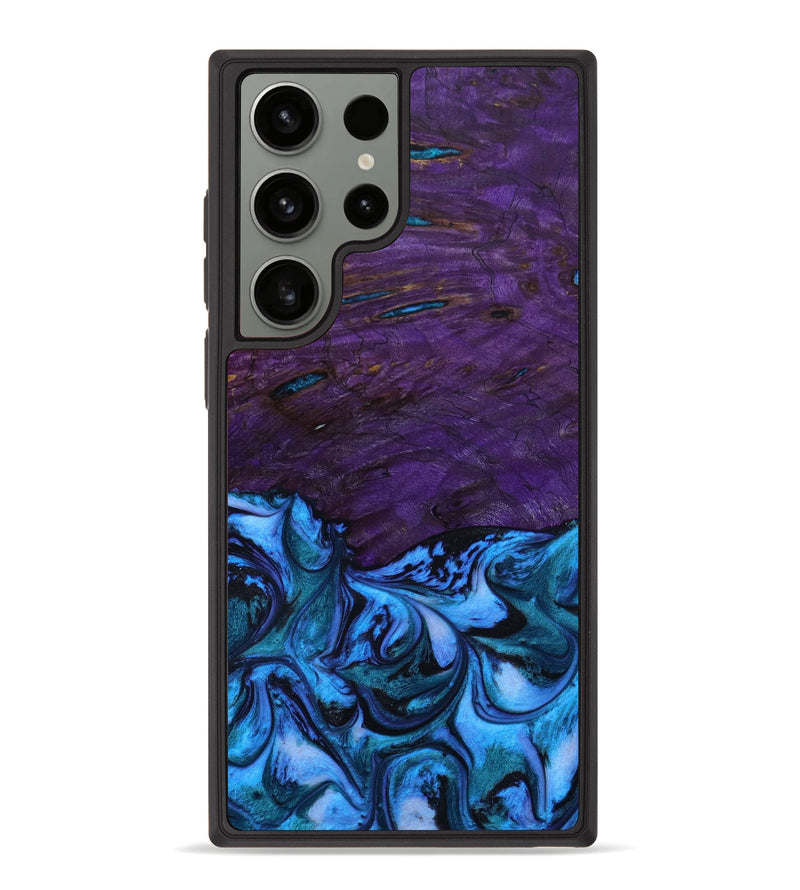 Galaxy S23 Ultra Wood+Resin Phone Case - Don (Blue, 647114)