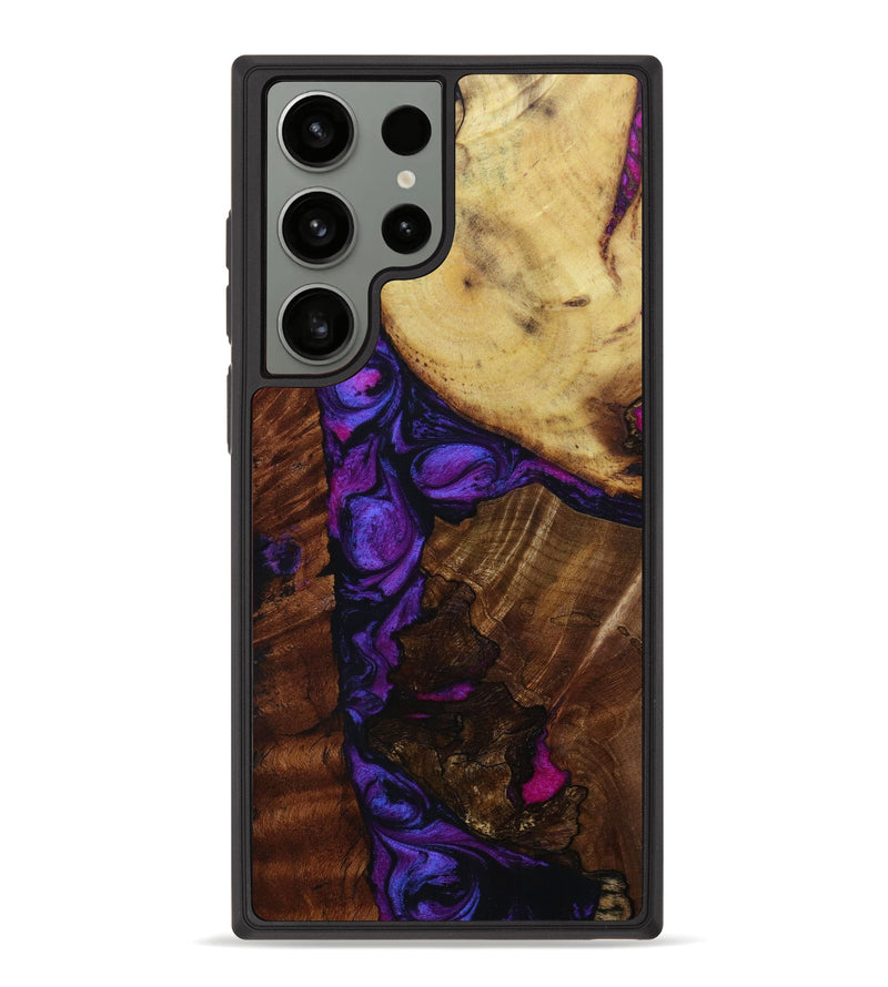 Galaxy S23 Ultra Wood+Resin Phone Case - Jett (Mosaic, 646088)