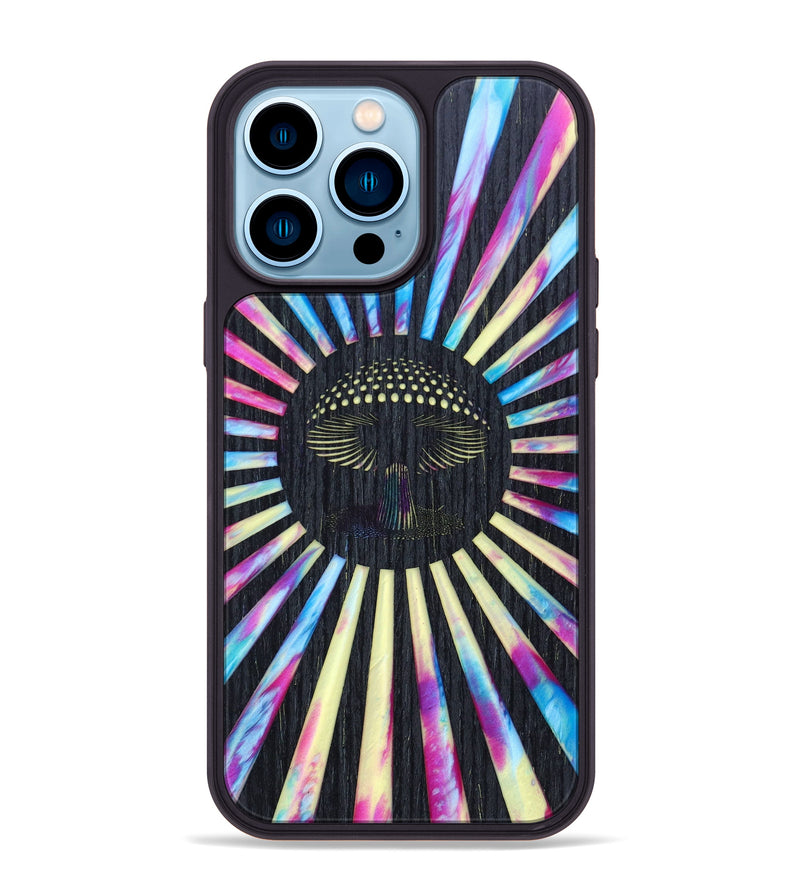iPhone 14 Pro Max Wood+Resin Phone Case - Megan (Retro, 634731)