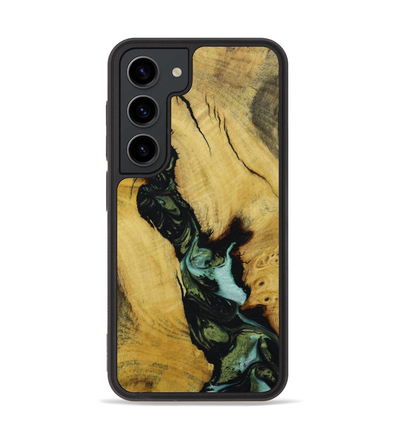 Galaxy S23 Wood+Resin Phone Case - Marely (Green, 645666)