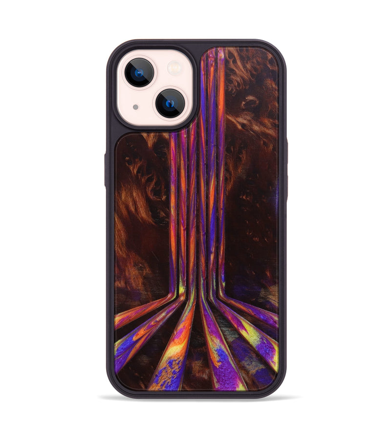 iPhone 14 Wood+Resin Phone Case - Karissa (Retro, 634718)