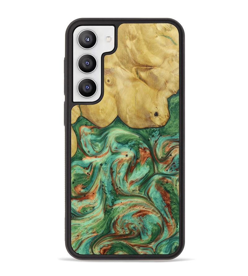 Galaxy S23 Plus Wood+Resin Phone Case - Randal (Green, 620794)