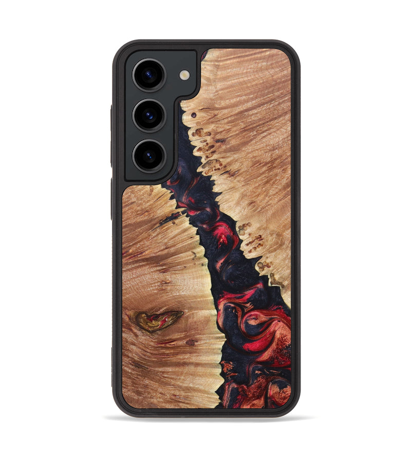 Galaxy S23 Wood+Resin Phone Case - Maisy (Red, 628165)