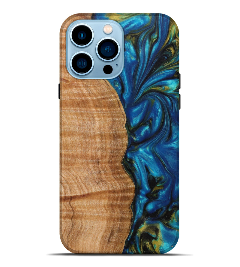 iPhone 14 Pro Max Wood+Resin Live Edge Phone Case - Odalis (Artist Pick, 614972)