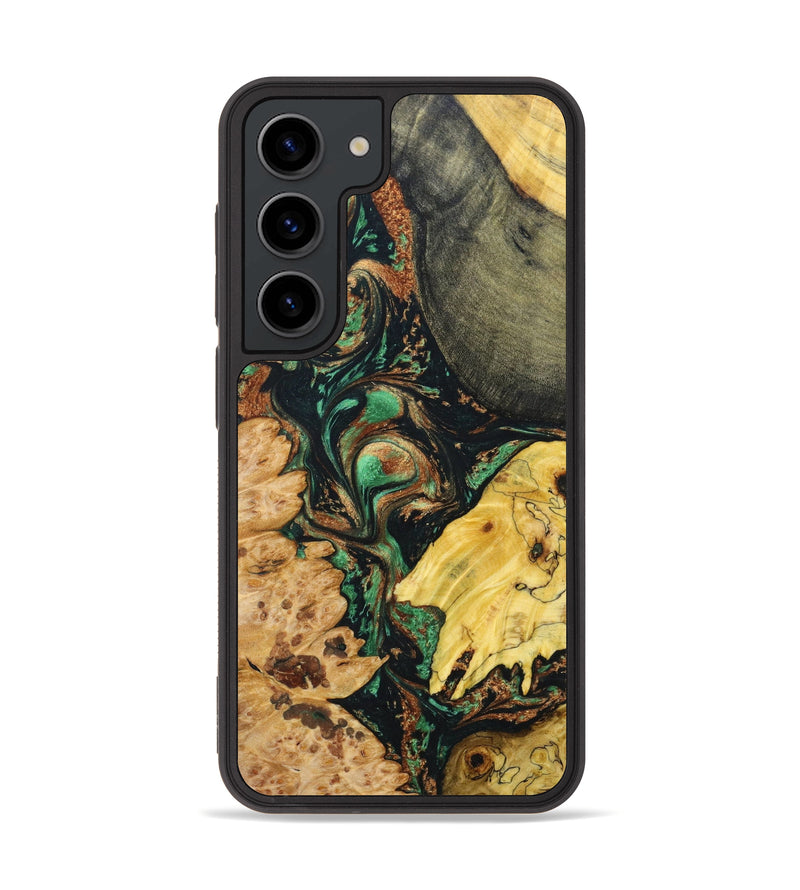 Galaxy S23 Wood+Resin Phone Case - Dahlia (Mosaic, 638401)