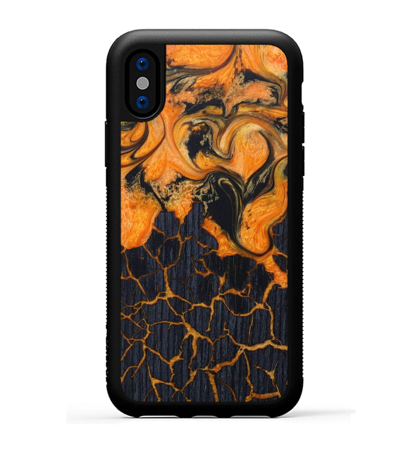 iPhone Xs Wood+Resin Phone Case - Ingrid (Lava, 624953)
