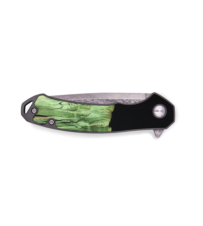 EDC Wood+Resin Pocket Knife - Cassidy (Black & White, 636946)