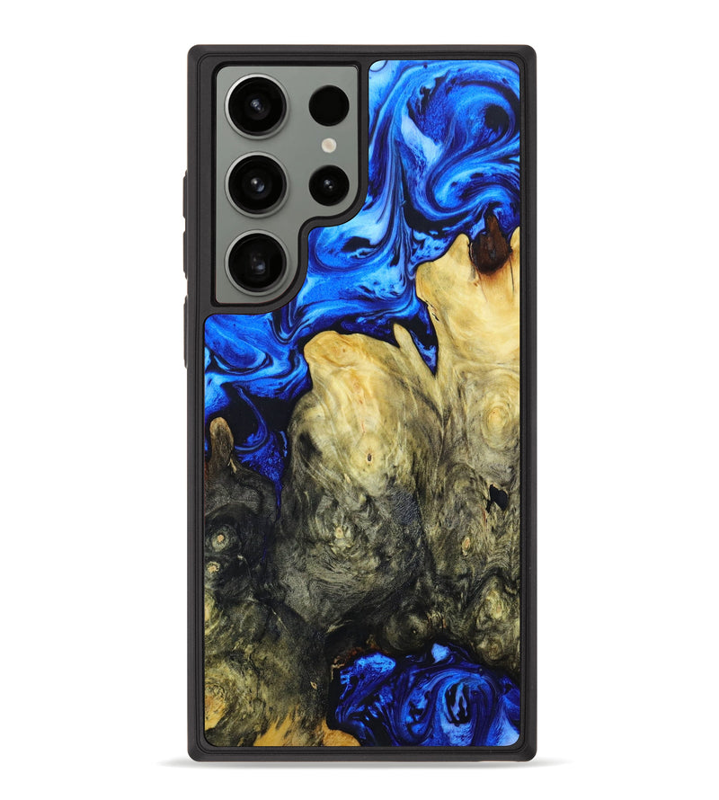 Galaxy S23 Ultra Wood+Resin Phone Case - Gabriel (Blue, 640899)