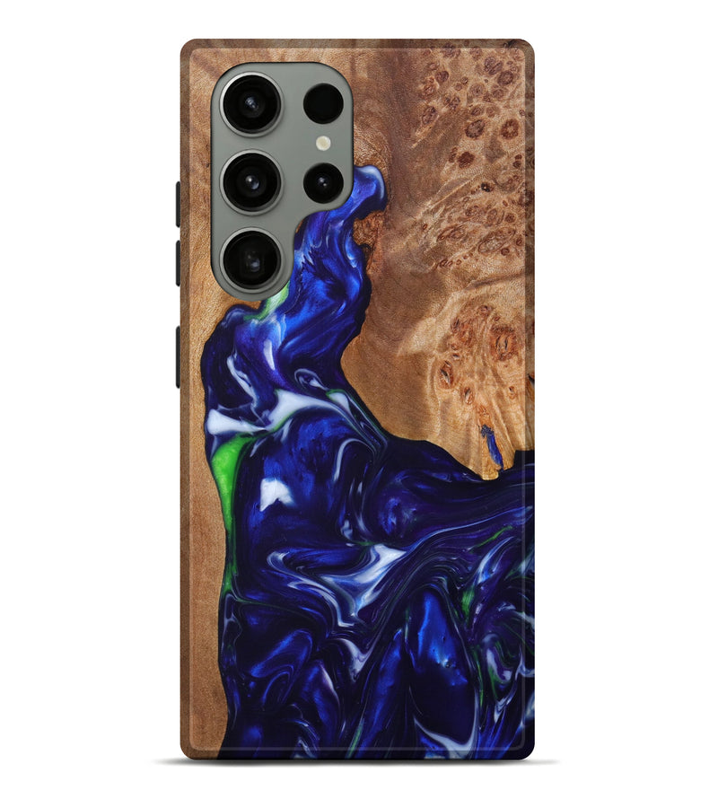 Galaxy S23 Ultra Wood+Resin Live Edge Phone Case - Timmy (Blue, 629784)