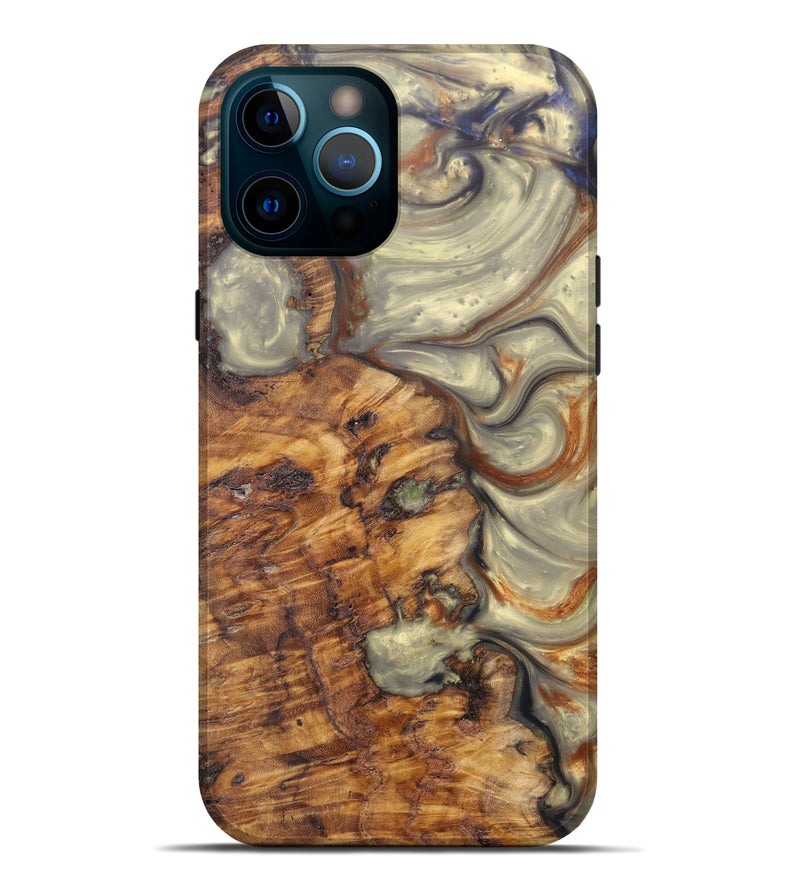iPhone 12 Pro Max Wood+Resin Live Edge Phone Case - Ulrica (Artist Pick, 606760)