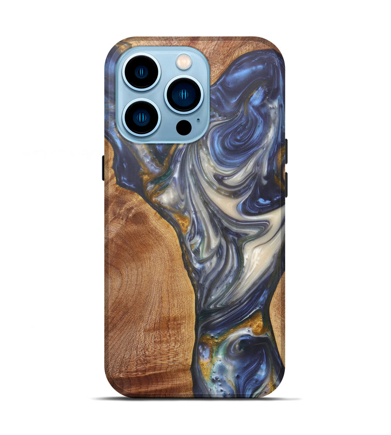 iPhone 14 Pro Wood+Resin Live Edge Phone Case - Berry (Artist Pick, 605656)