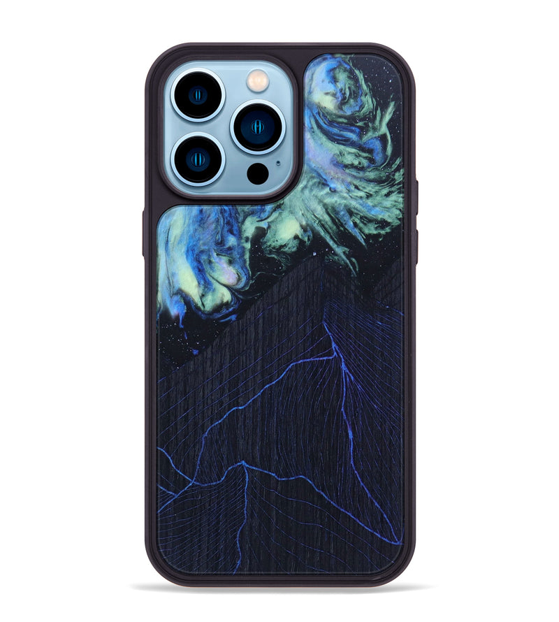 iPhone 14 Pro Max Wood+Resin Phone Case - Kassie (Aurora, 618526)
