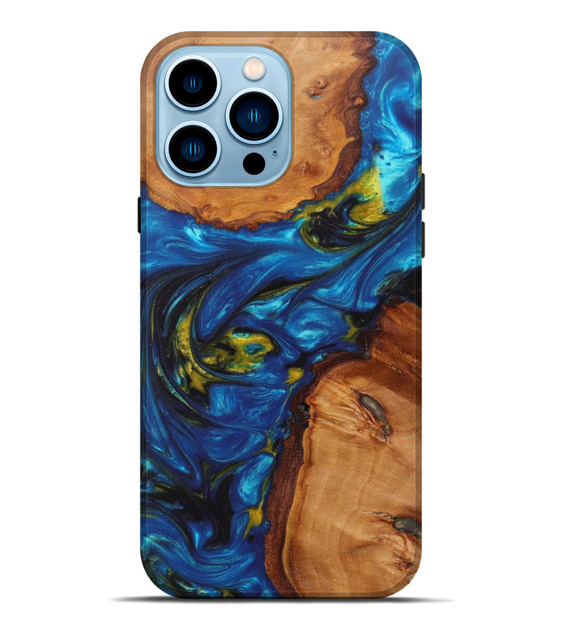 iPhone 14 Pro Max Wood+Resin Live Edge Phone Case - Julio (Artist Pick, 616891)