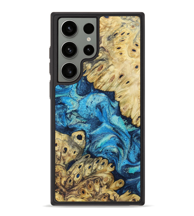 Galaxy S23 Ultra Wood+Resin Phone Case - Stacy (Blue, 621248)